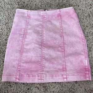 Free People Jean Mini Skirt